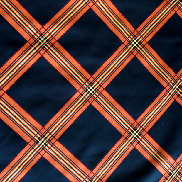 Red/Orange Diamond on Brown Microfiber Boardshort Fabric