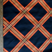 Red/Orange Diamond on Brown Microfiber Boardshort Fabric