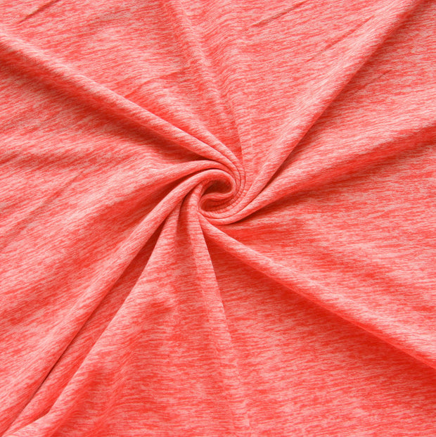 Orange Soda Space Dye Poly Lycra Knit Fabric