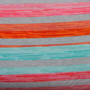 Orange, Turquoise, and Pink Variegated Stripes Knit Fabric - Seconds