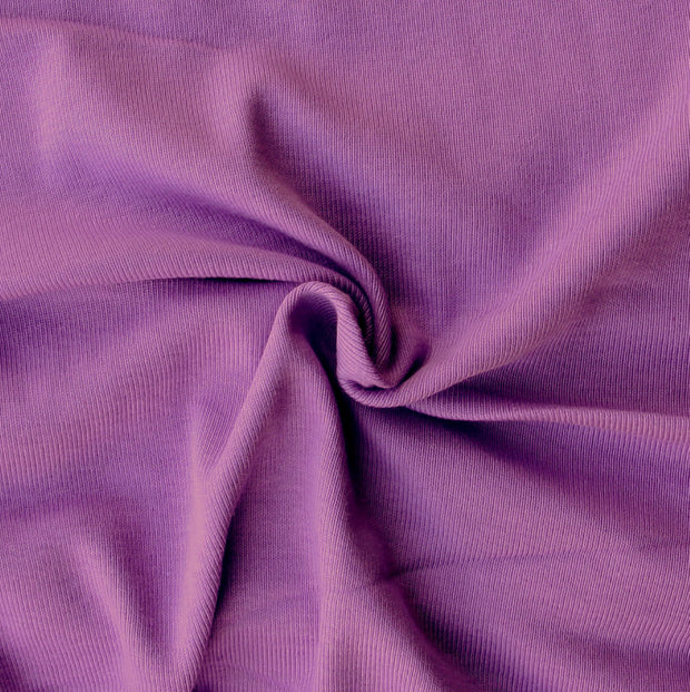 Orchid Cotton Rib Knit Fabric