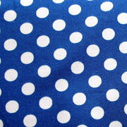 Pale Pink Polka Dots on Royal Swimsuit Fabric