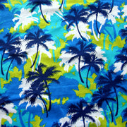 Palm Tree Camo Cotton Lycra Knit Fabric