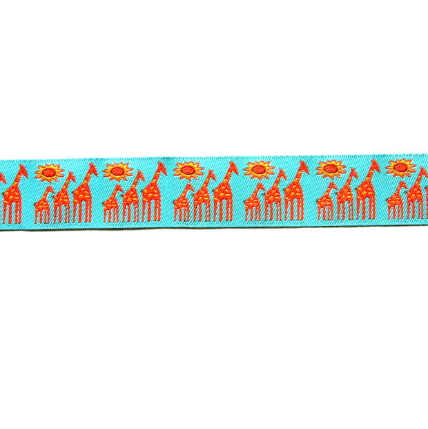 Parading Giraffes Woven Ribbon Trim