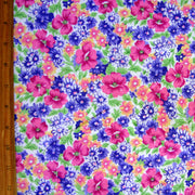 Parisian Floral Cotton Lycra French Terry Fabric