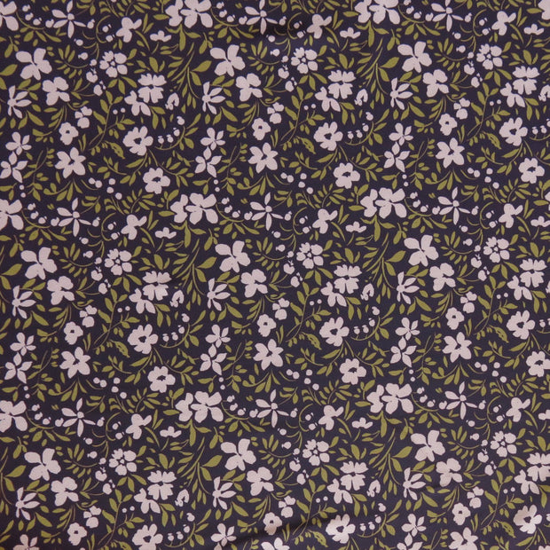 Peach Mustard Floral on Merlot Nylon Spandex Swimsuit Fabric