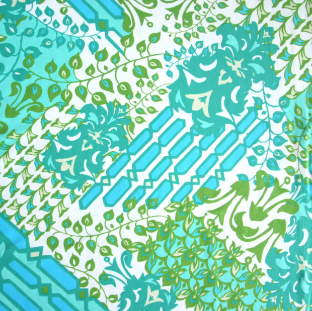 Peacock, Teal, Olive, and Turquoise Nylon Lycra Swimsuit Fabric