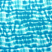 Peacock/Aqua Tie Dye Stripes Nylon Lycra Swimsuit Fabric