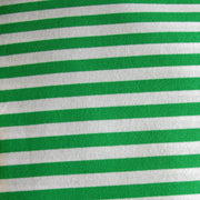 Peppermint Green and White 3/8" wide Stripe Cotton Lycra Knit Fabric