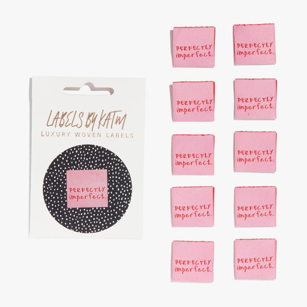 "Perfectly Imperfect" 10 Pack Woven Labels by Kylie and the Machine
