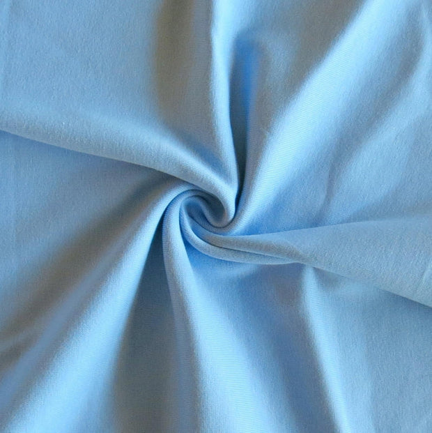 Periwinkle Blue Cotton Heavy Rib Knit Fabric