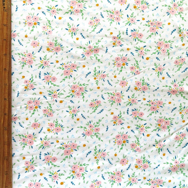 Petite Bouquet Cotton Lycra Knit Fabric