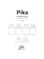 Pika Sport Bra and Layered Blouson Tank Sewing Pattern by Jalie