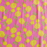 Pineapples on Coral Nylon Spandex Swimsuit Fabric