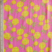 Pineapples on Coral Nylon Spandex Swimsuit Fabric