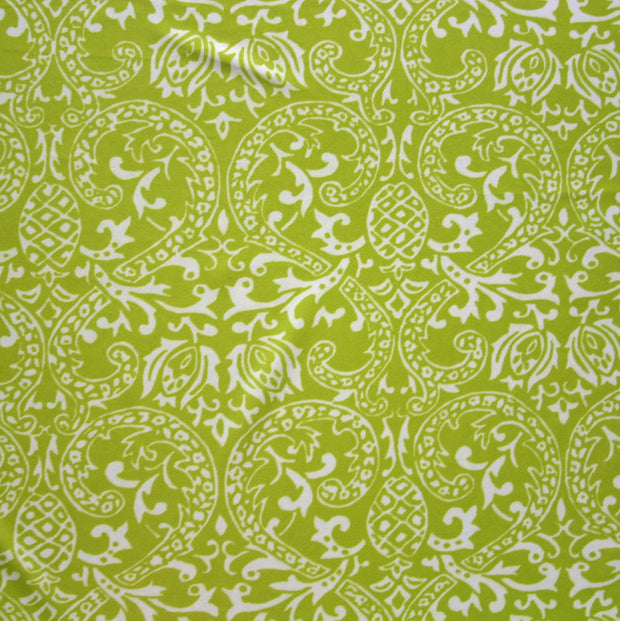 Pineapple Paisley on Chartruese Nylon Lycra Swimsuit Fabric - 18" Remnant