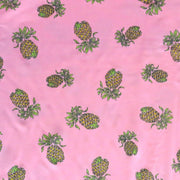 Pineapples on Pink Nylon Spandex Swimsuit Fabric
