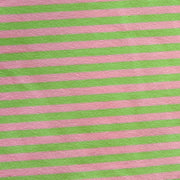 Pink and Lime Narrow Stripe Cotton Lycra Knit Fabric