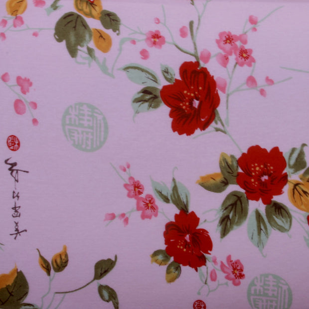 Pink Asian Cotton Knit Fabric - 31" Remnant