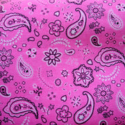 Pink Bandana Paisley Cotton Knit Fabric