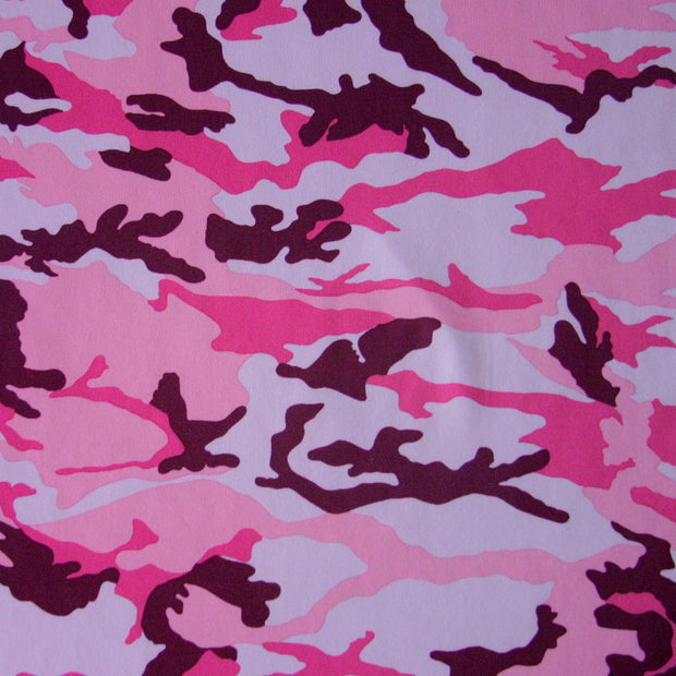 Pink Camo Nylon Lycra Swimsuit Fabric