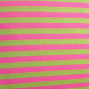 Pink and Heathered Fluorescent Yellow 3/8" wide Stripe Knit Fabric - 21" Remnant
