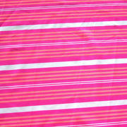 Pink, Orange, and White Multi Stripe Nylon Lycra Swimsuit Fabric