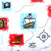 Pirate Adventure Cotton Knit Fabric - 30" Remnant Piece