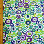 Playful Pinwheels Cotton Knit Fabric