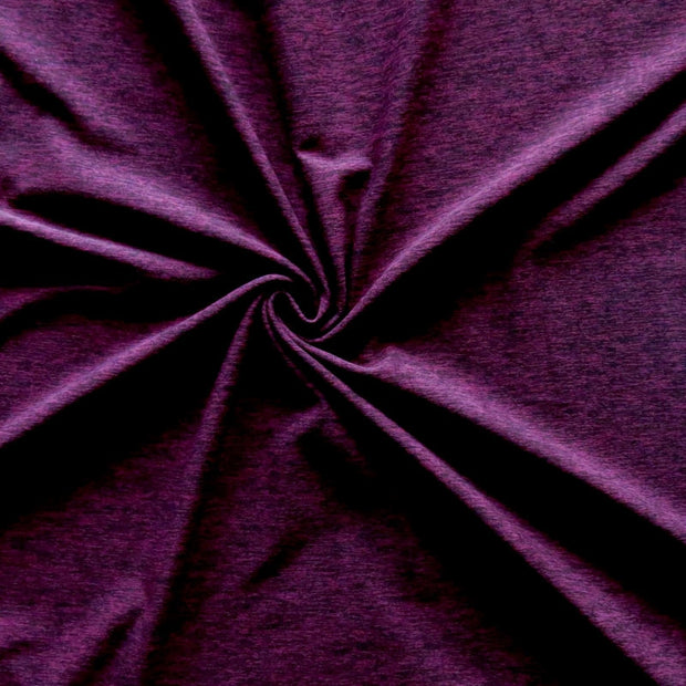 Plum/Black Marl Poly Spandex Jersey Knit Fabric