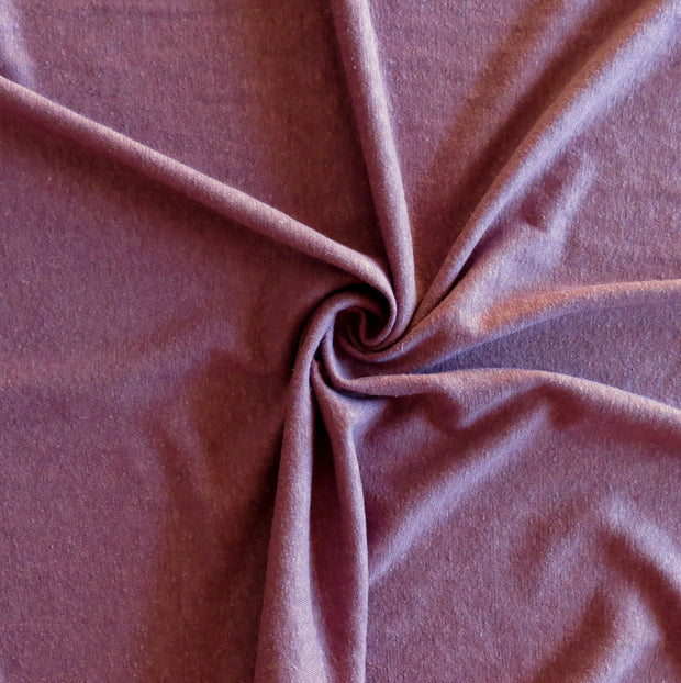 Plum Hemp Organic Cotton Jersey Knit Fabric - 33" Remnnat