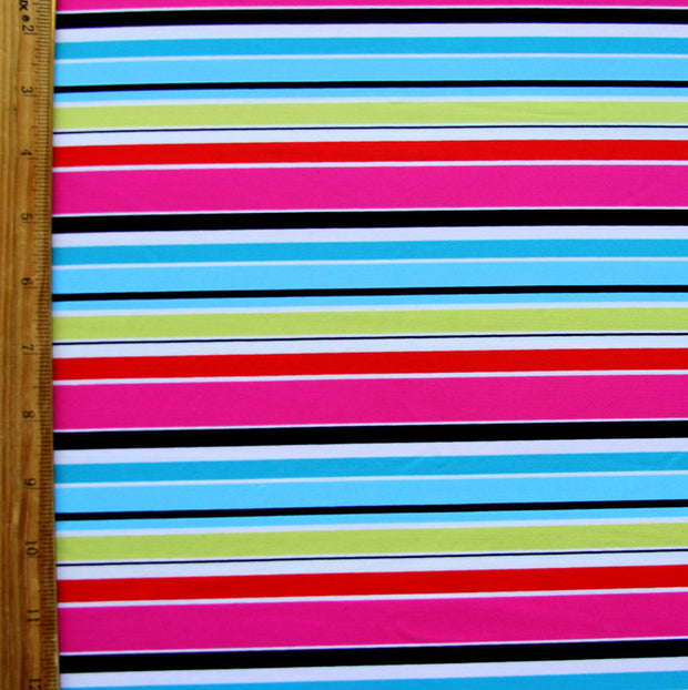 Preppy Stripe Nylon Spandex Swimsuit Fabric