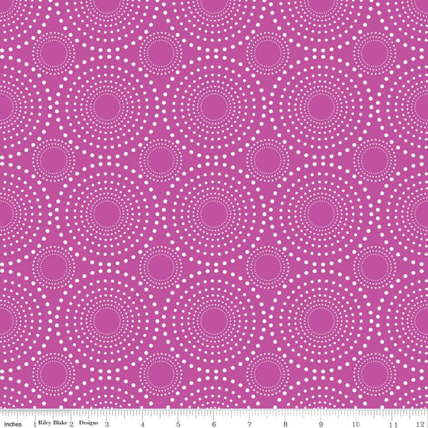 Vivid Fireworks Grape Cotton Lycra Knit Fabric by Riley Blake
