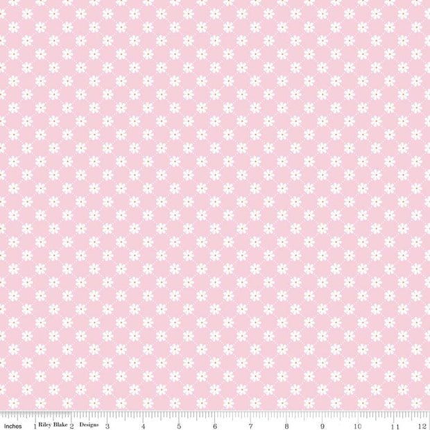 Dream and a Wish Lattice Pink Cotton Lycra Knit Fabric by Riley Blake