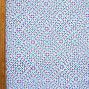 Purple, Aqua, Fluorescent Orange Squares Nylon Lycra Swimsuit Fabric