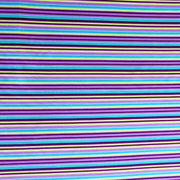 Purple, Aqua, Lime Stripe Nylon Spandex Swimsuit Fabric - 24" Remnant