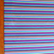 Purple, Aqua, Lime Stripe Nylon Spandex Swimsuit Fabric