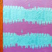 Purple Aqua Tie Dye Stripe Swimsuit Fabric