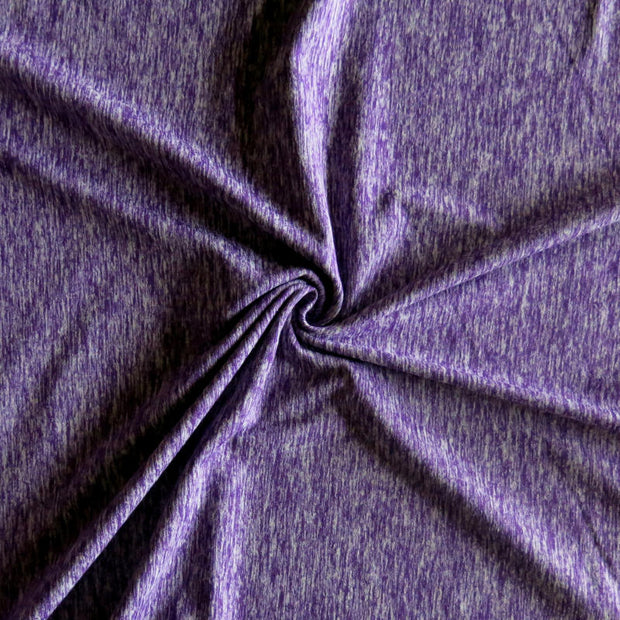 Purple Fizz Marl Poly Lycra Jersey Knit Fabric