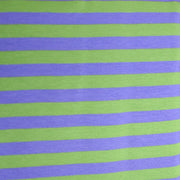 Light Purple and Lime 3/8" wide Stripe Cotton Lycra Knit Fabric