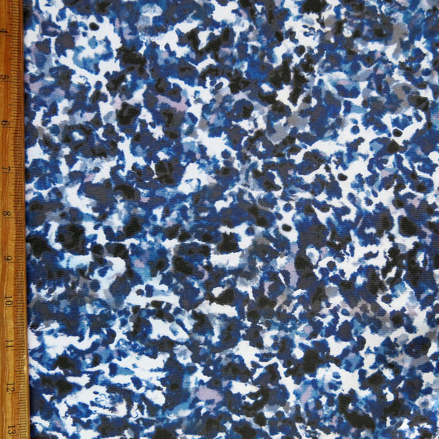 Purple, Navy, Black Splotches Nylon Spandex Swimsuit Fabric