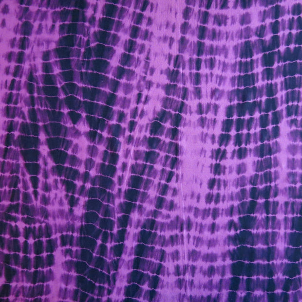 Purple/Navy Tie Dye Nylon Spandex Swimsuit Fabric