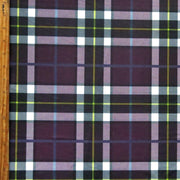 Purple, Navy, Yellow Plaid Poly Spandex Swimsuit Fabric
