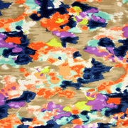 Purple, Peach, Taupe, Navy Abstract Nylon Lycra Swimsuit Fabric