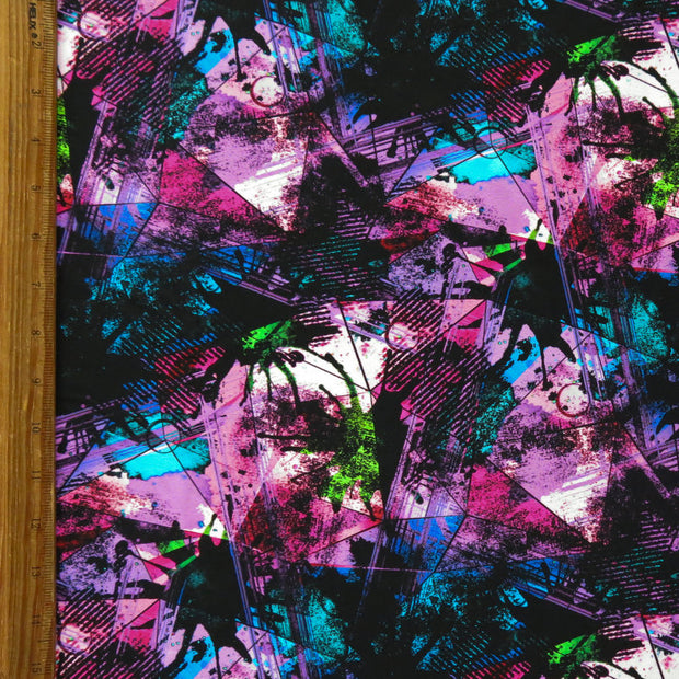 Purple/Pink Abstract Nylon Spandex Swimsuit Fabric
