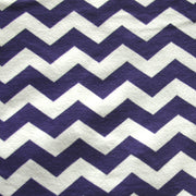 Purple and White Chevrons Cotton Lycra Knit Fabric