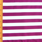 Purple and White Stripes with Silver and Gold Accents Swimsuit Fabric