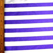 Purple and White Stripe Nylon Lycra Swimsuit Fabric