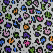Rainbow Leopard Print Cotton Lycra Knit Fabric