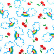 Rainbows and Cherries Cotton Knit Fabric